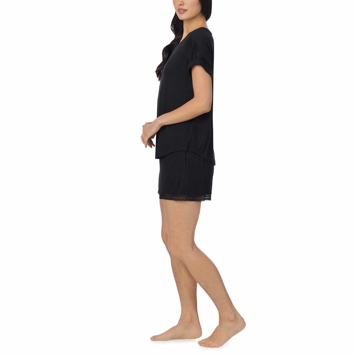 Carole Hochman 3 Piece Pyjama Set In Black