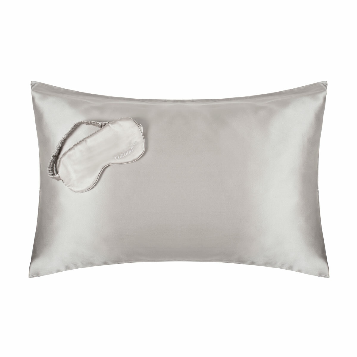 Cocoonzzz 100% Mulberry Silk Pillowcase & Eyemask Set, Platinum Cocoonzzz 100% Mulberry Silk Pillowcase & Eyemask Set, Platinum