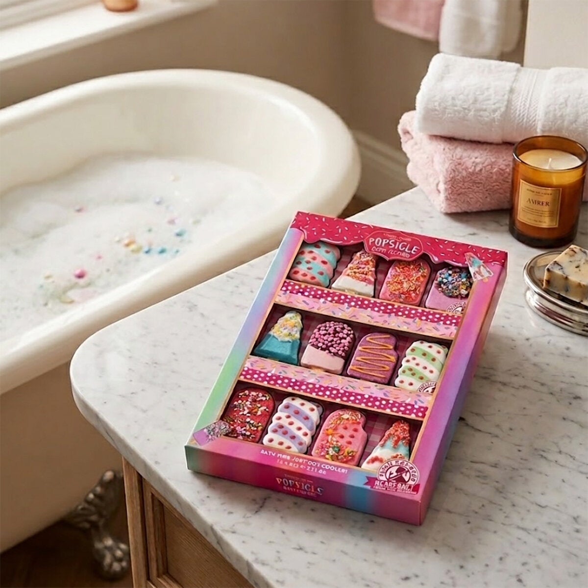 Sugar Rush Popsicle Bath Fizzer, 12 x 60g