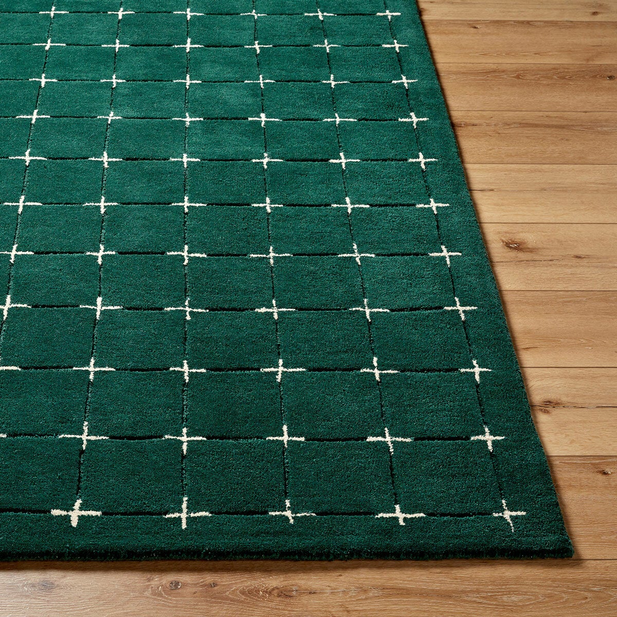 Livabliss Brook Green Wool Rug, In 2 Sizes Livabliss Brook Green Wool Rug, In 2 Sizes