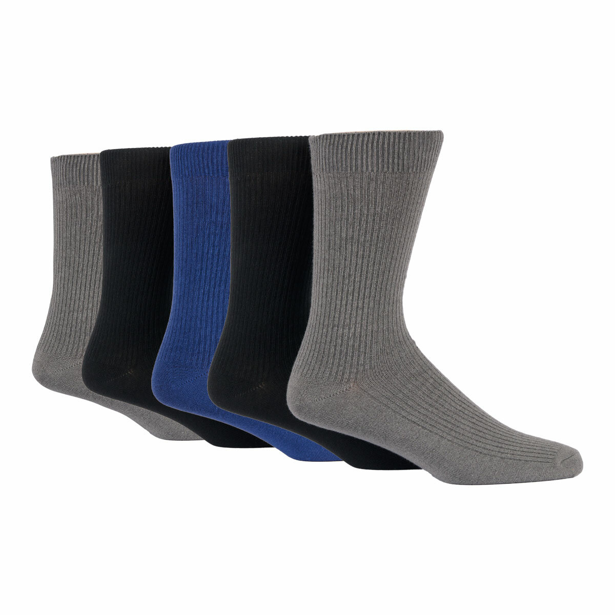 Jeff Banks Men's Ribbed Sock, 10 Pack