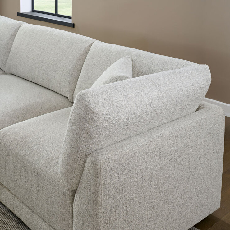 Light Grey Sofa Face on Showing Fabric