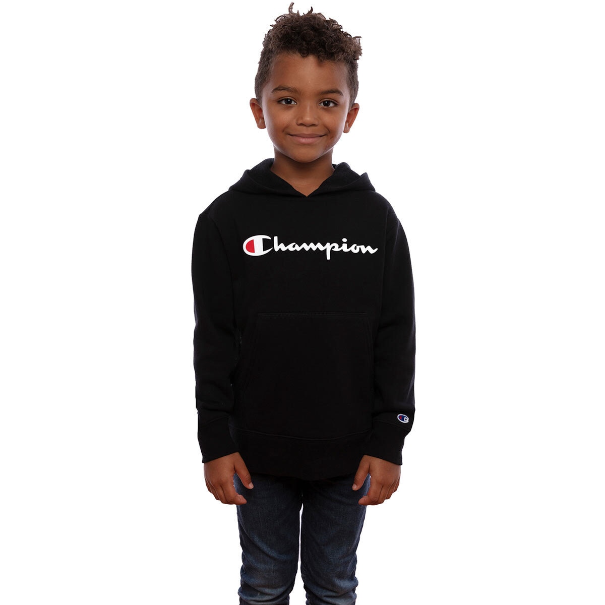 Champion Boys Pullover Hoody in Black