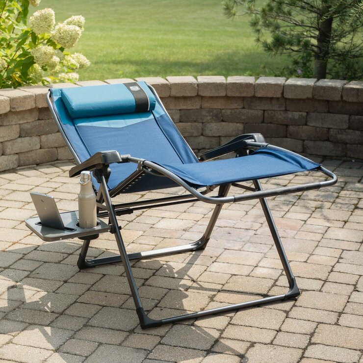 Lifestyle image of the Zero Gravity Lounger fully reclined