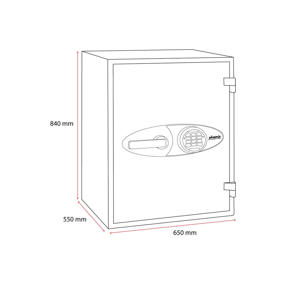 Phoenix 184 Litre Neptune HS1054E Security Safe with Electronic Lock Including Delivery and Positioning