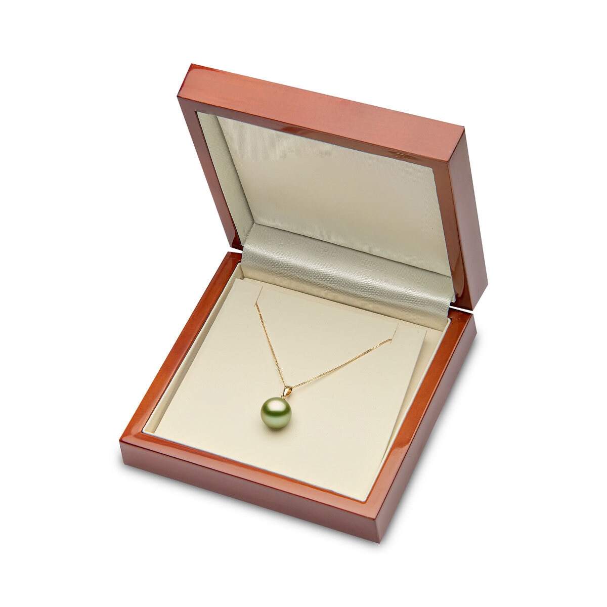 Pistachio Tahitian Treated Pendant, 18ct Yellow Gold