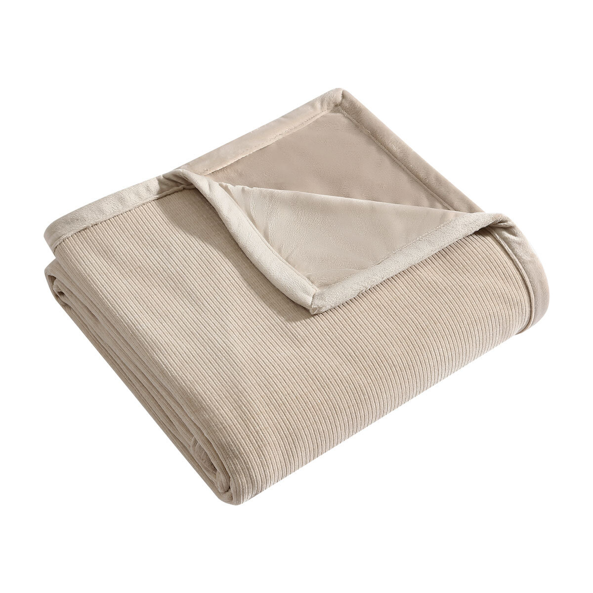 Jennifer Adams Luxe Reversible Chenille Corduroy Throw, 152 x 178 cm