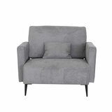 MOONAP Monroe Dark Grey Fabric Loveseat