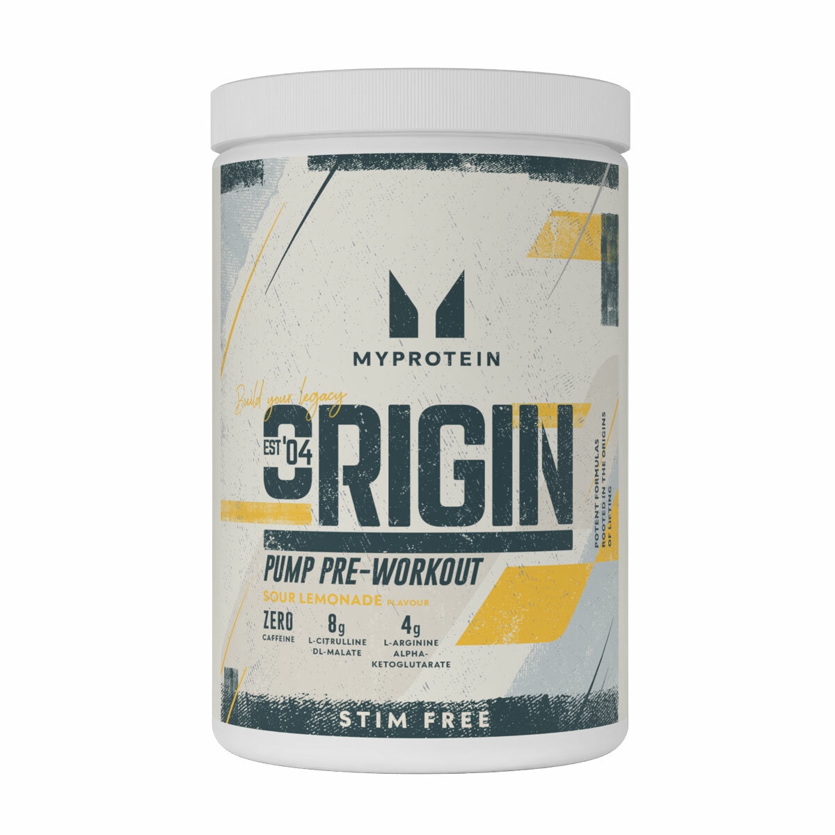 MYPROTEIN Origin Pre-Workout Pump Stim Free Sour Lemonade, 750g MYPROTEIN Origin Pre-Workout Pump Stim Free Sour Lemonade, 750g