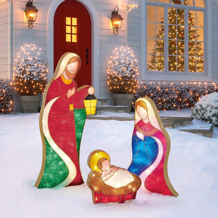 Outdoor Nativity Scene With, Outdoor Lighted Nativity Scene Canada