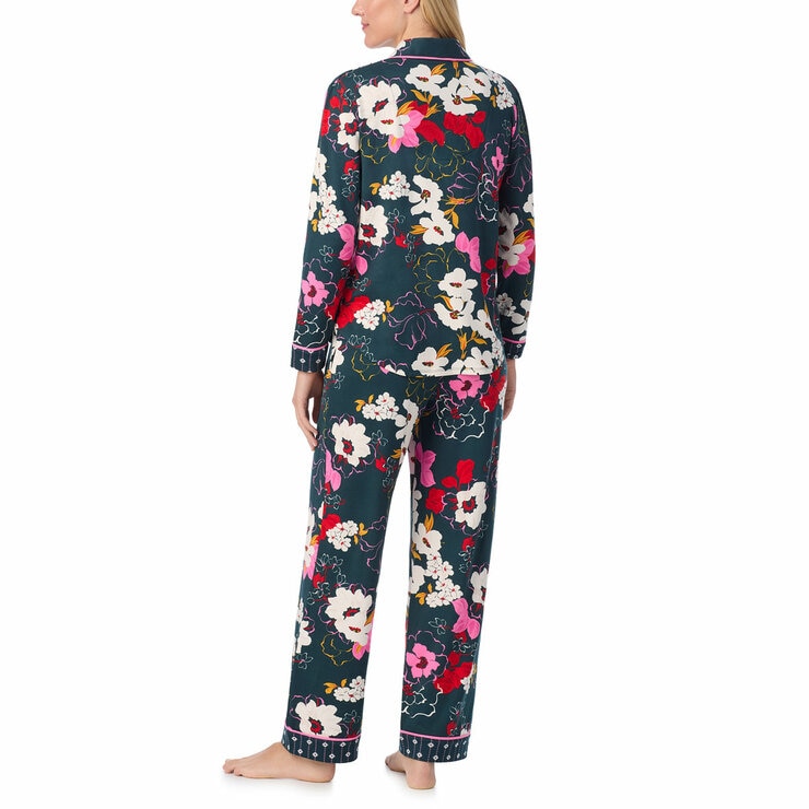 Room Service Ladies Notch Collar PJ Set in Floral Room Service Ladies Notch Collar PJ Set in Floral