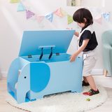 Teamson Kids Zoo Kingdom Elephant Toy Box With Book Holder (3+ Years)