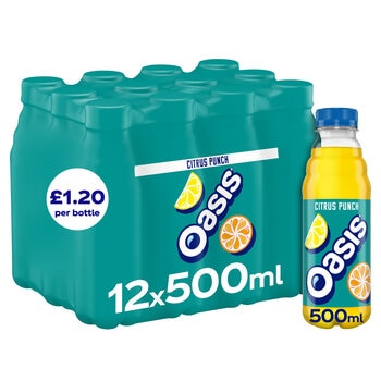 Oasis Citrus Punch PMP £1.20, 12 x 500ml