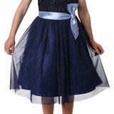 Jona Michelle Kids Dress in Navy