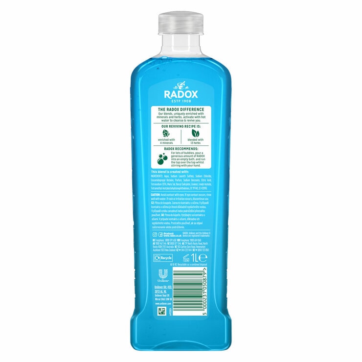 Radox Mineral Therapy Muscle Soak Bath Soak, 4 x 1L
