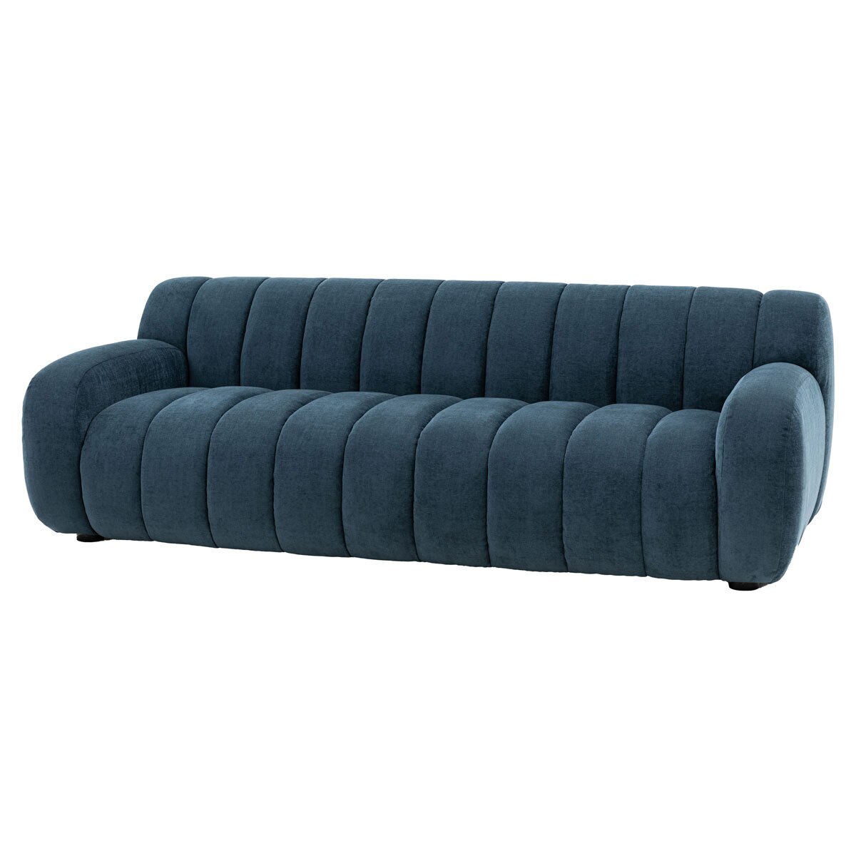 Gallery Coste Blue Fabric 3 Seater Sofa