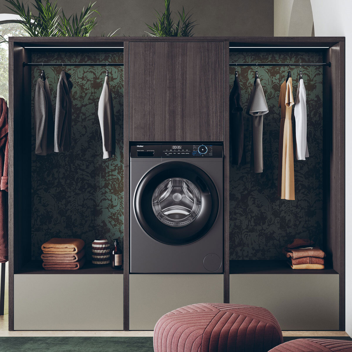 Haier Series 3 HWD100-B14939S, 10/6kg 1400rpm Washer Dryer in Graphite