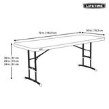 Lifetime 6ft Adjustable Height Commercial Table, 20 Pack