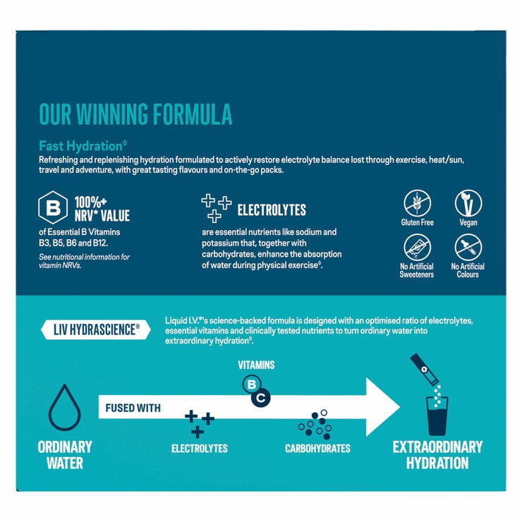 Liquid I.V.® Hydration Multiplier® Electrolyte Powder Mix Passion Fruit 30 sachets