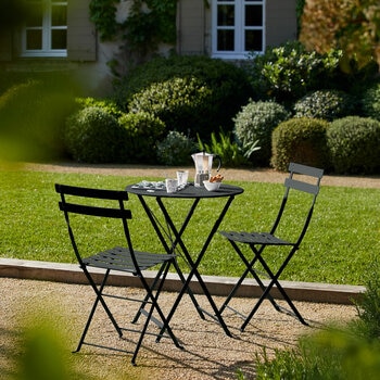 Fermob 3 Piece Bistro Set in Grey Fermob 3 Piece Bistro Set in Grey