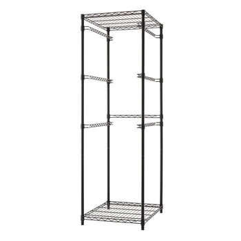 TRINITY 5 Tier Black Storage Bin Rack