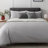 Boutique Living 400 Thread Count Egyptian Cotton 6 Piece Bed Set in Platinum, Super King