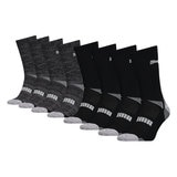 Puma No Show Men's Socks, 8 Pack in Charcoal, Size 9-11