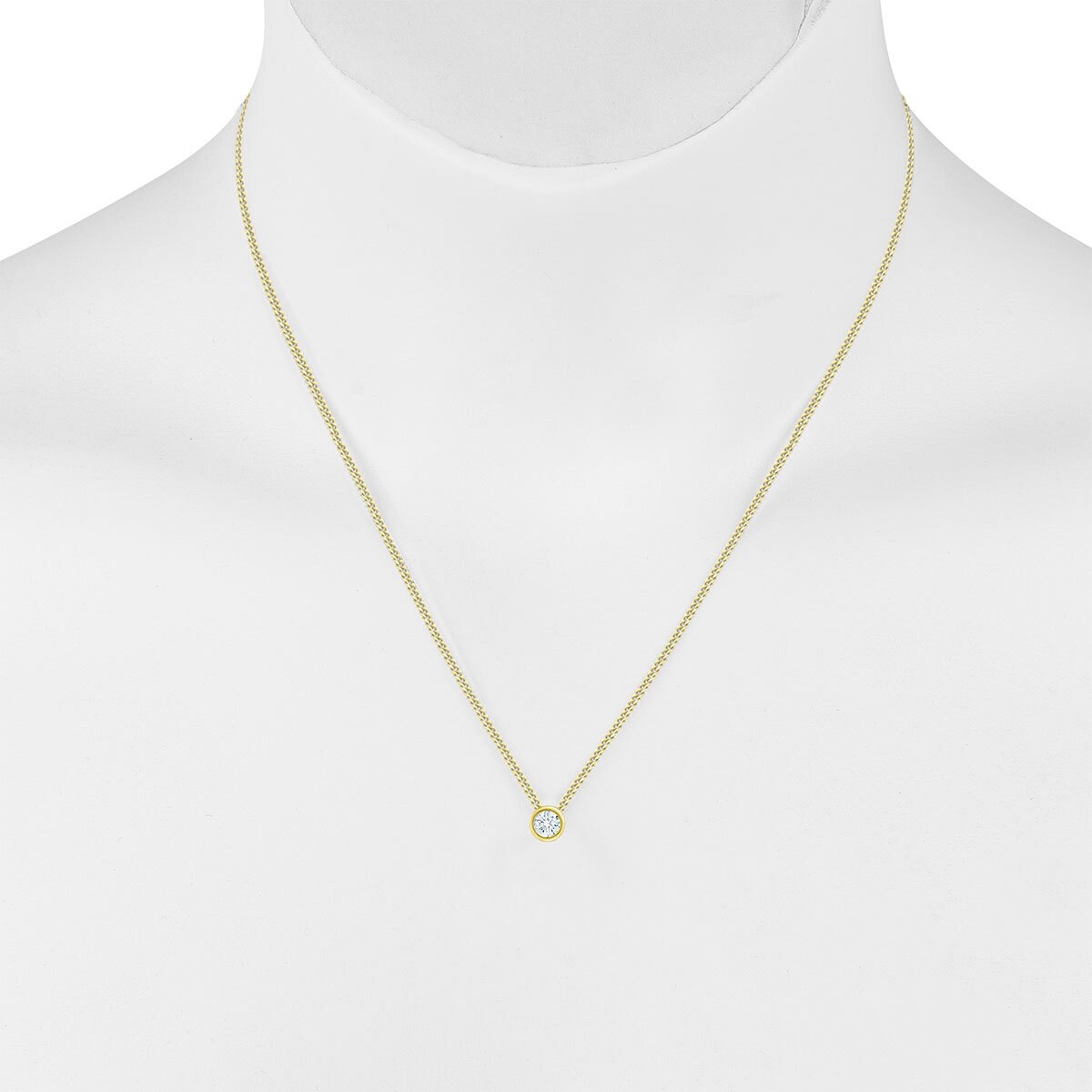 0.30ctw Diamond Pendant, 14k Yellow Gold