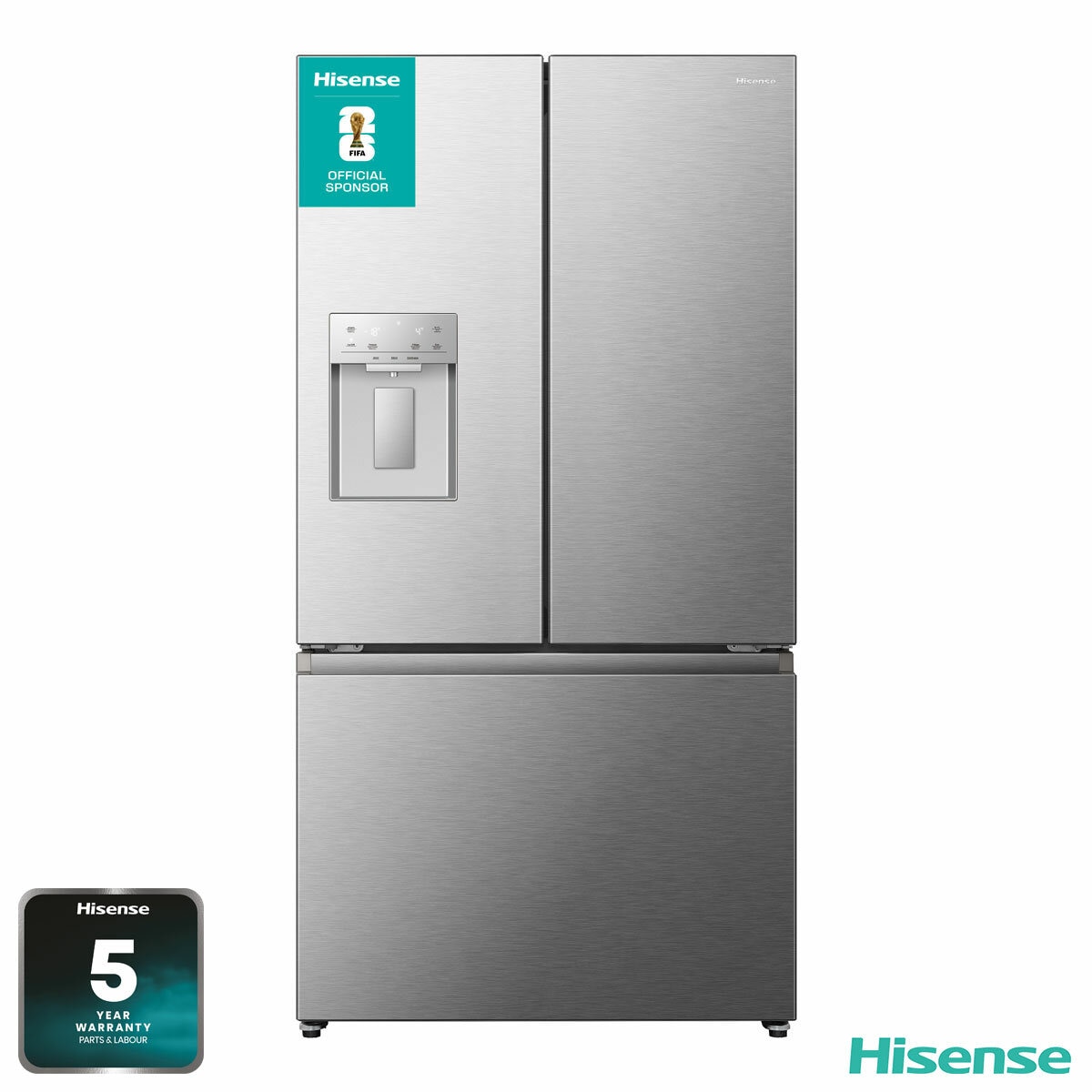 Hisense RF815N4SESE Multi Door Fridge Freezer, E Rated in Stainless Steel