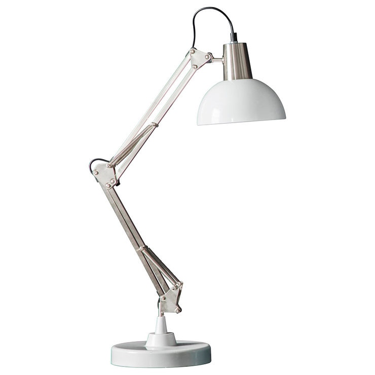 Watson Table Lamp, White/Nickel | Costco UK