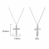 0.16ctw Round Brilliant Cut Diamond Cross Pendant, 18ct White Gold