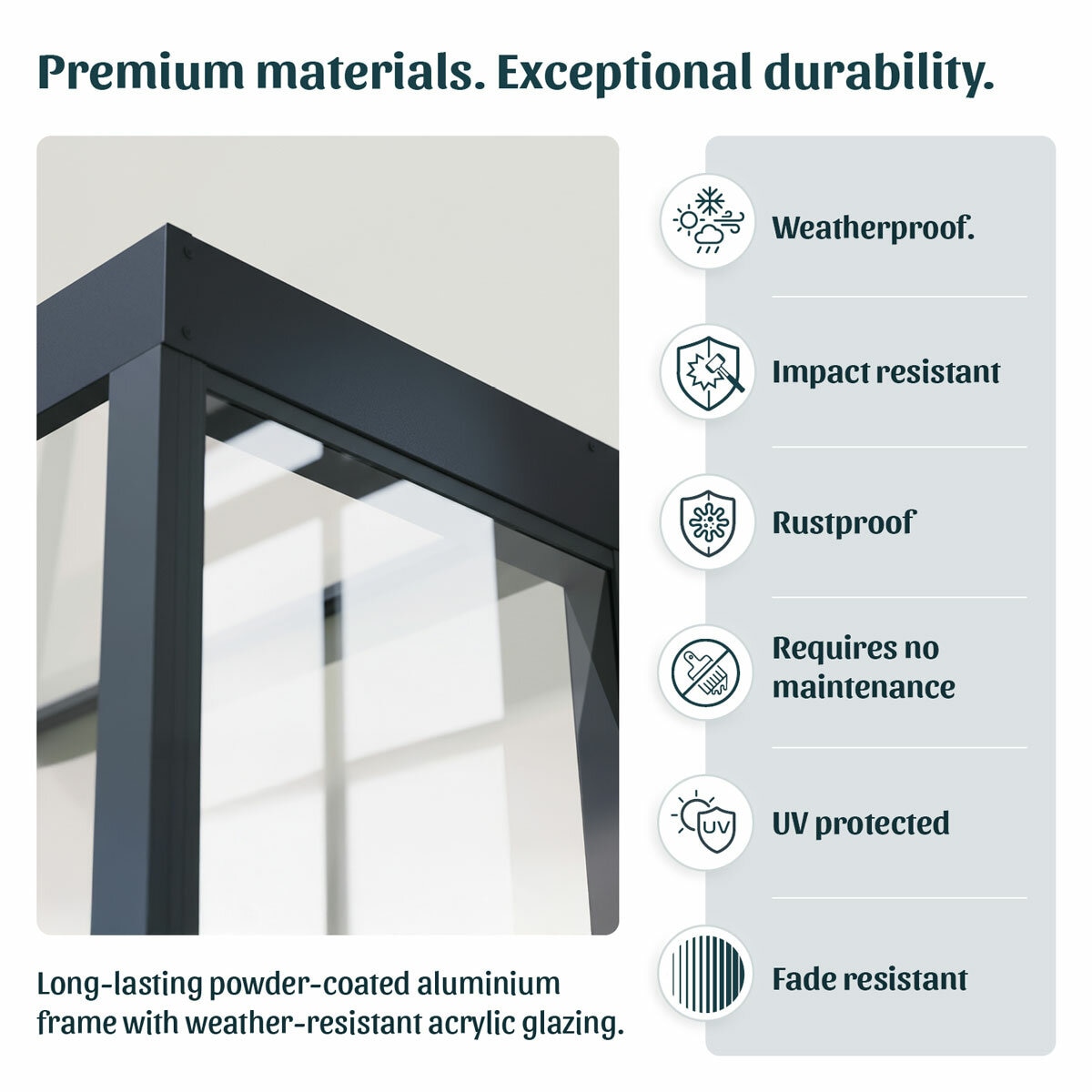 Palram 160 x 96cm Pro Door Awning Bundle