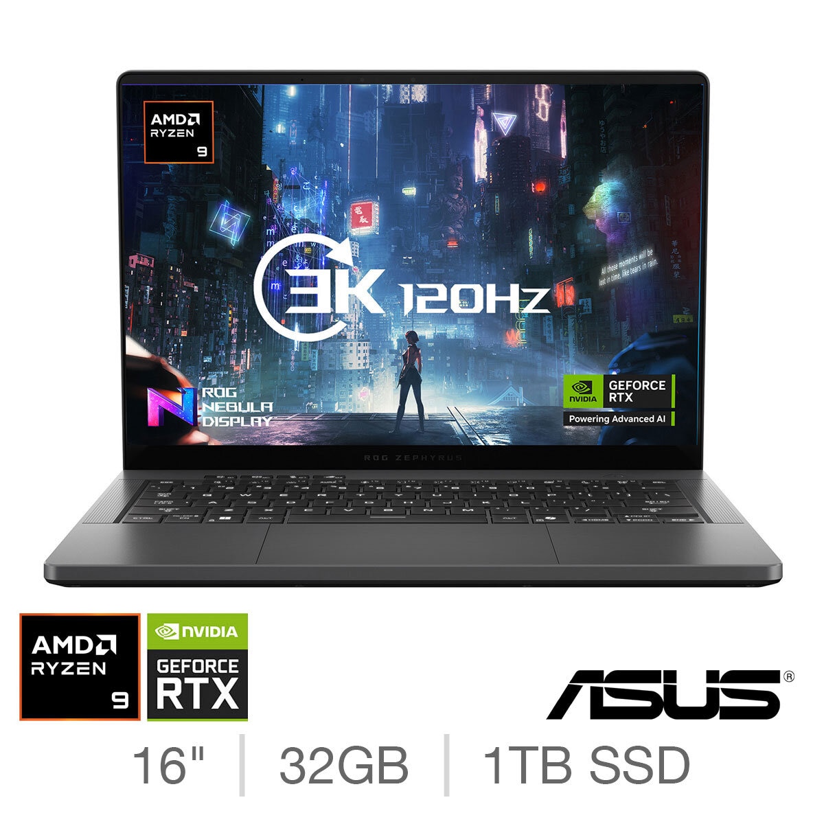ASUS ROG Zephyrus, AMD Ryzen 9, 32GB RAM, 1TB SSD, NVIDIA GeForce RTX 5070, 14 Inch Gaming Laptop, GA403UP-QS005W