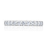 0.50ctw Round Brilliant Cut Diamond Half Eternity Ring, 18ct White Gold