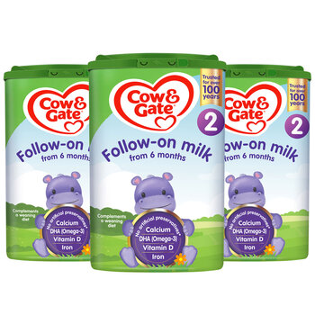 Cow & Gate Follow On Milk Powder Stage 2, 3 x 700g
