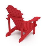 Leisure Line Adirondack Faux Wood Garden Chair in Red