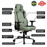 Arozzi Vernazza SuperSoft™ Fabric Gaming Chair, Green Arozzi Vernazza SuperSoft™ Fabric Gaming Chair, Green