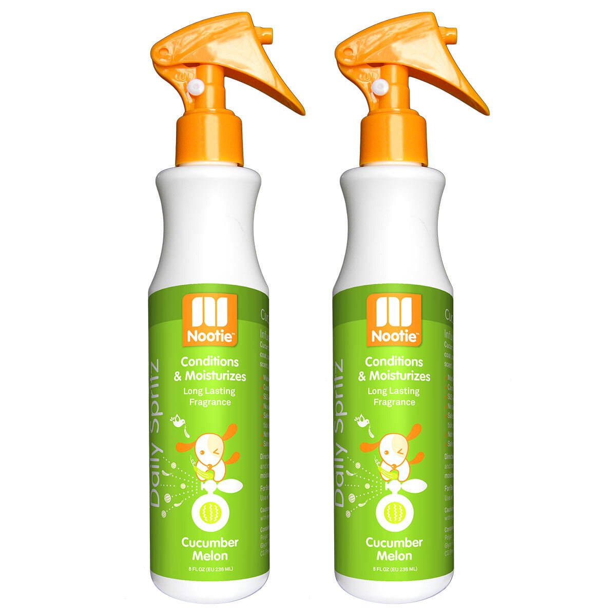 Nootie Pet Daily Spritz, 2 x 236ml Cucumber Melon Scented