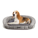 Kirkland Signature Slope Couch Dog Bed, Grey Plaid