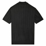 Chaps Men's Ribbed Knit Polo in Black Chaps Men's Ribbed Knit Polo in Black