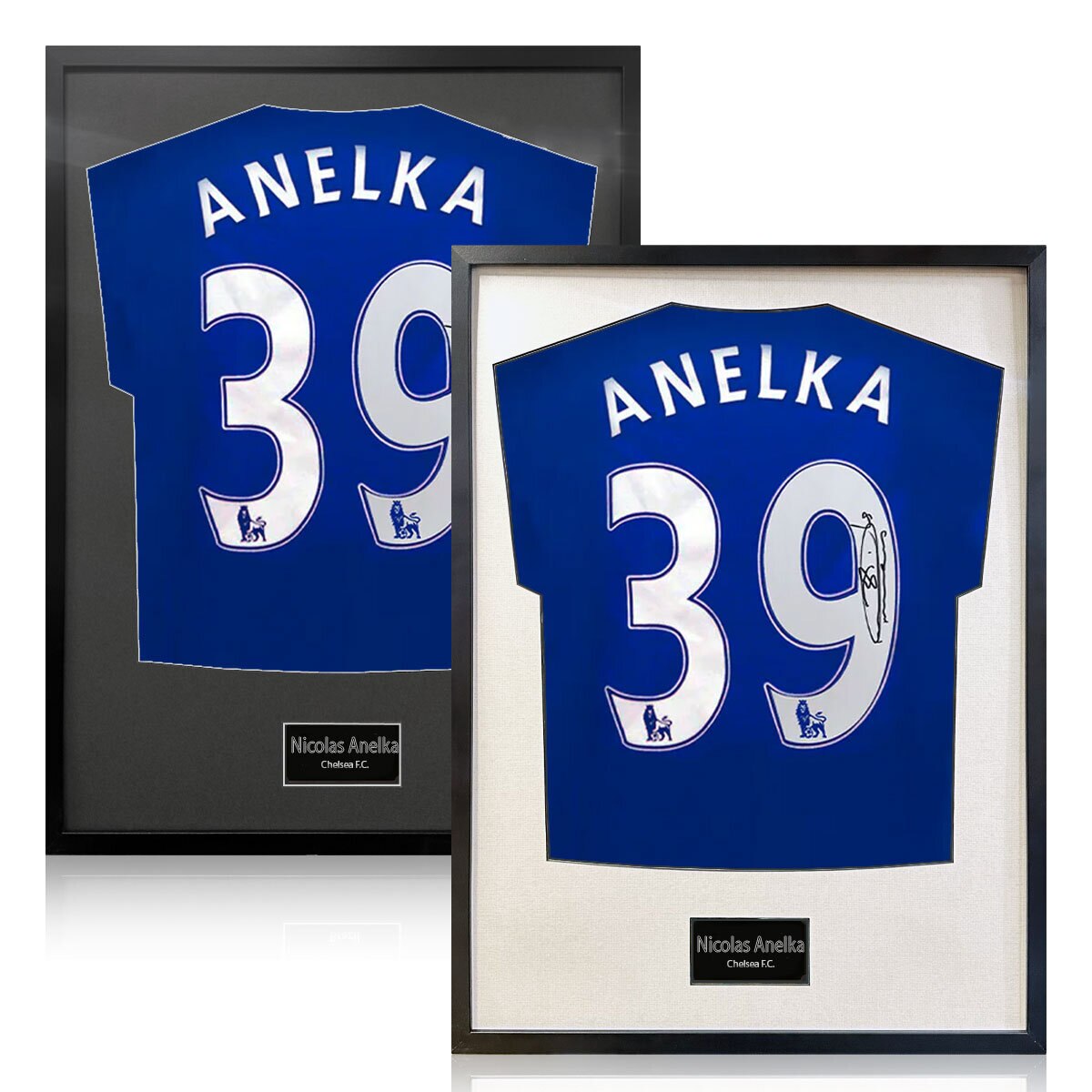 Nicolas Anelka Signed Framed Chelsea Football Shirt in 2 Options: White or Black Mount