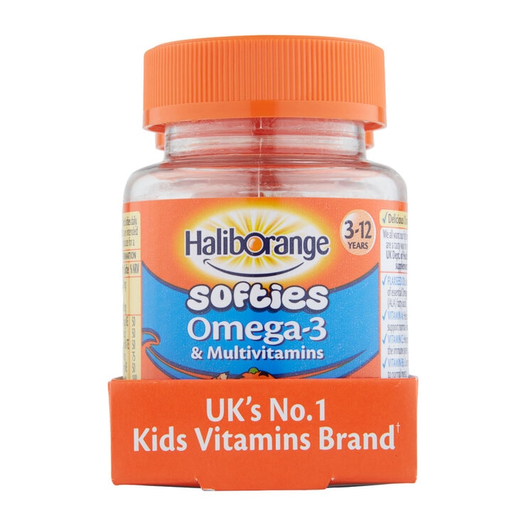 HalibOrange Softies Omega 3 & Multivitamins , 3 x 30 Count Costco UK