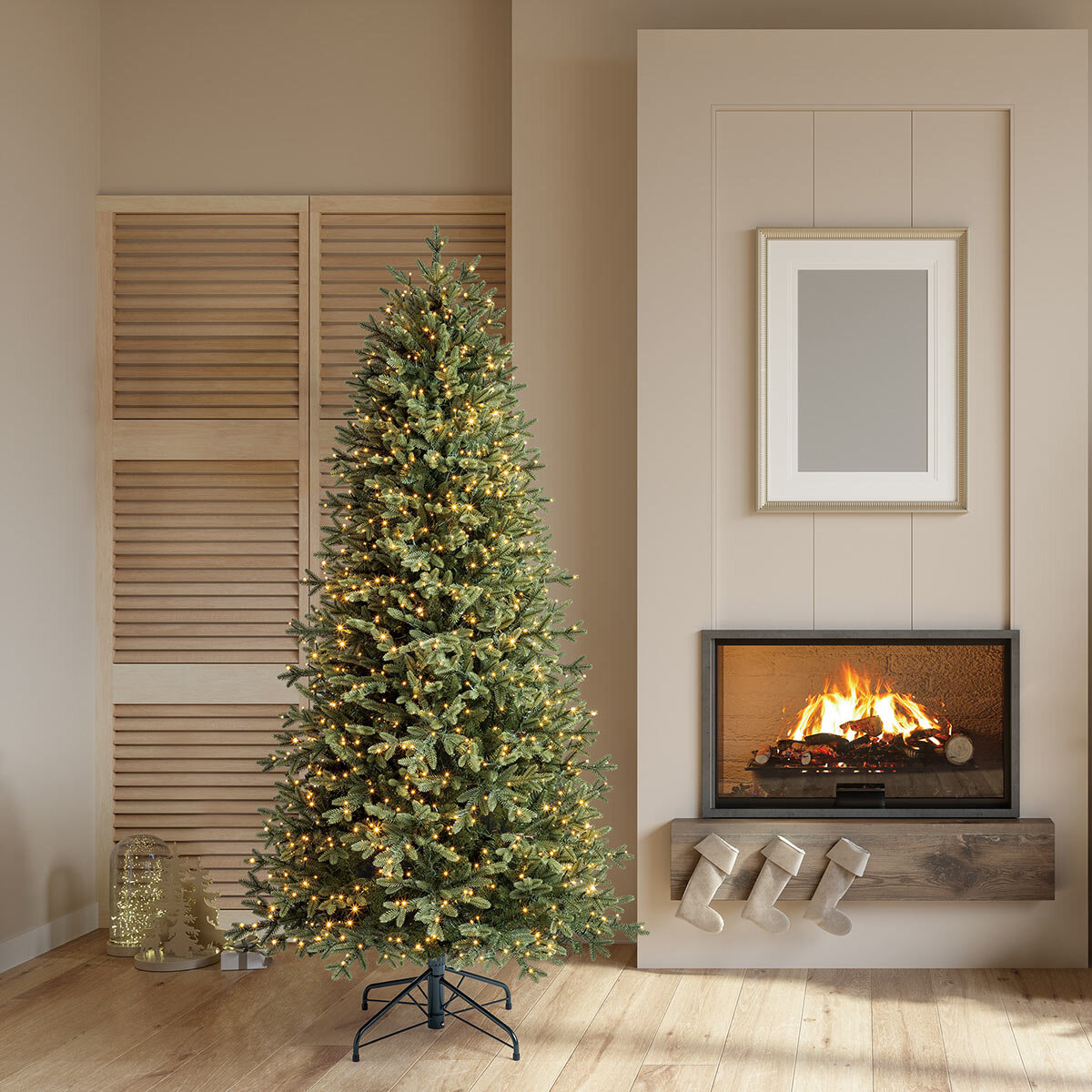 6.5 ft (1.98m) Pre-Lit Aspen Artificial Christmas Tree with 1200 Colour Changing Micro LED Lights