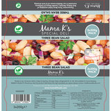 Back of pack image for Triple Pack of Mama K's 3 Bean Salad
