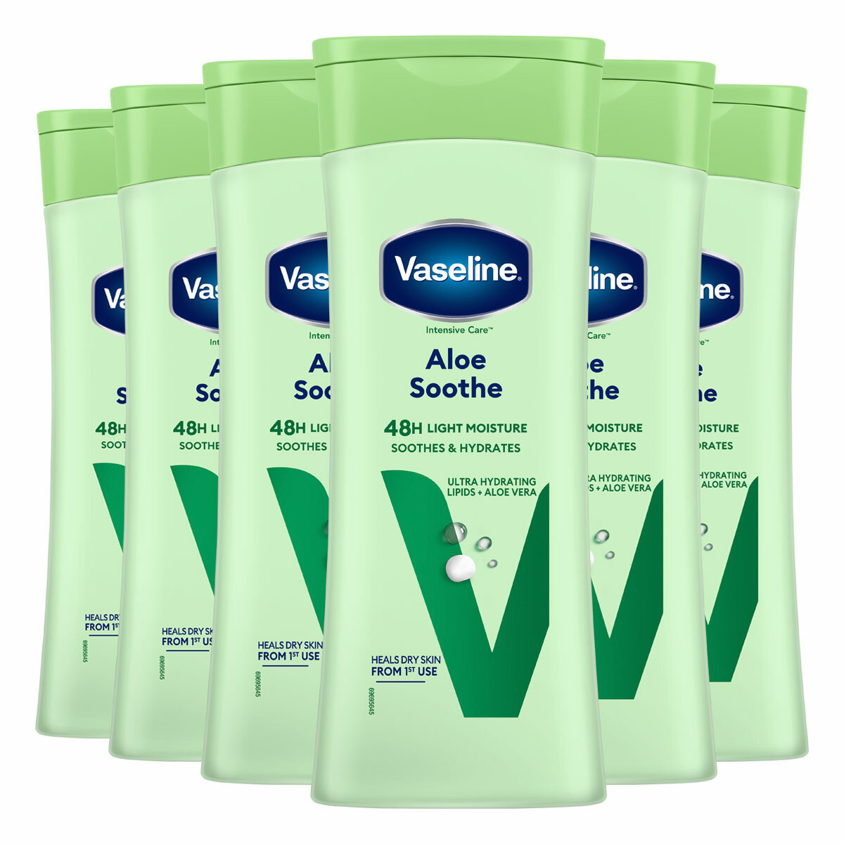 Vaseline Aloe Soothe Lotion, 6 x 400ml