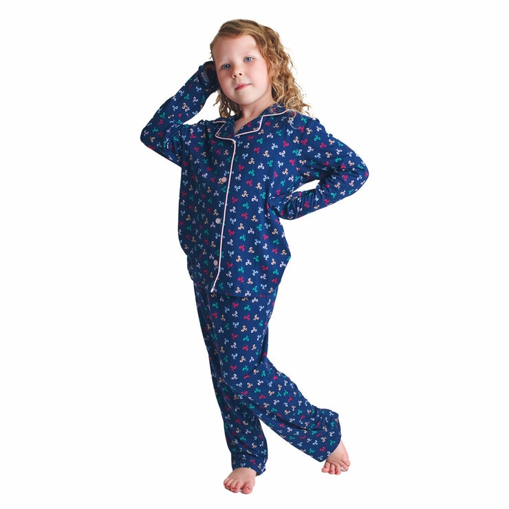 United Colours of Benetton Kids 4 Piece Pyjama Set in Navy