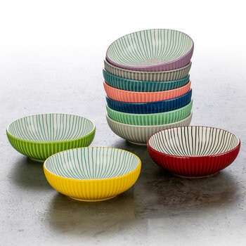 Signature Housewares Stoneware Bowls, 10 Piece