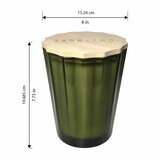 Sand and Fog Scalloped Candle (GREEN)