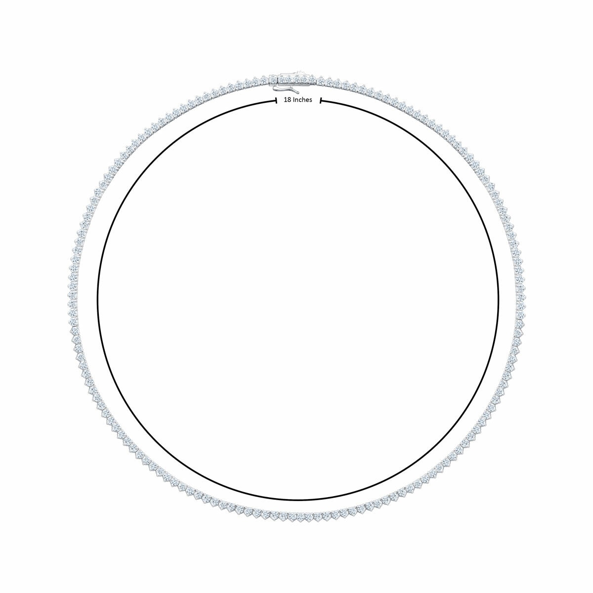 10.00ctw Round Brilliant Cut Diamond Tennis Necklace, 14ct White Gold 10.00ctw Round Brilliant Cut Diamond Tennis Necklace, 14ct White Gold