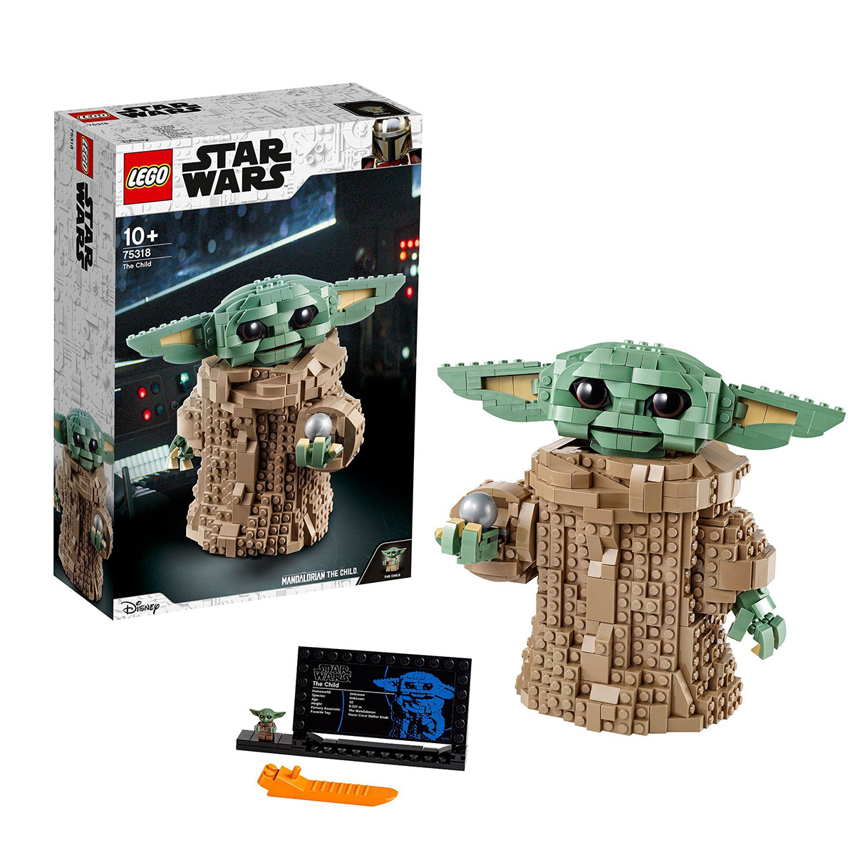 Grogu aka "The Child" aka Baby Yoda Lego minifigure w/ grey carage US seller